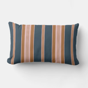 Cojín Lumbar Elegante raya de Navy Marrón Rosa