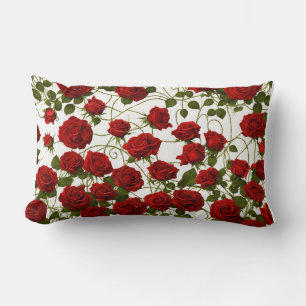 Cojín Lumbar Elegante Rosa gótico Vine Seamless Pillow Diseño