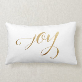 Cojín Lumbar Elegantes Navidades de vacaciones de oro caligrafí
