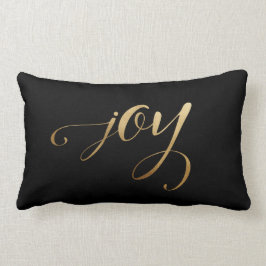 Cojín Lumbar Elegantes Navidades Oro Sencillo Alegría Festivida