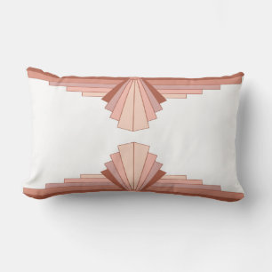 Cojín Lumbar Elementos Art deco en oro rosa completo