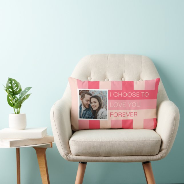 Cojín Lumbar Elijo amarte por siempre Personalizado de fotos (Silla)