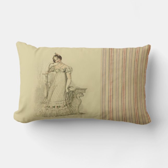 Cojín Lumbar Elinor, inspiración de Jane Austen, estilo Regency (Anverso)