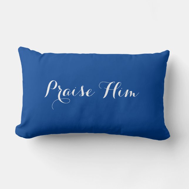 Cojín Lumbar Elogio Su Azul Profundo (Anverso)