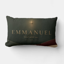 Cojín Lumbar EMMANUEL | Mateo 1:23 Cristiano