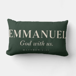 Cojín Lumbar EMMANUEL | Mateo 1:23 | Navidad 