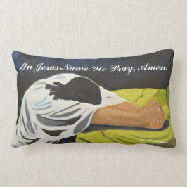 Cojín Lumbar En Nombre De Jesús Rezamos, Amén Pillow