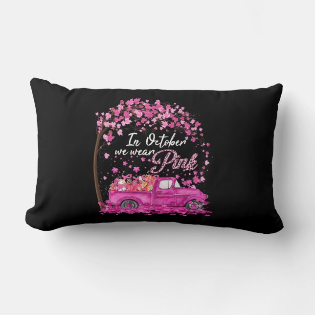 Cojín Lumbar En Octubre Usamos Gi De Concienciación Sobre El Cá (Anverso)