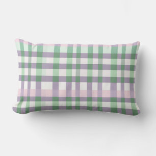 Cojín Lumbar Encantadora Cottagecore Bufalo Cuadros Pastel Prim