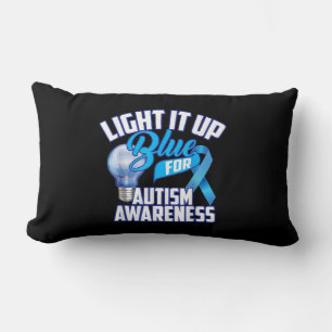 Cojín Lumbar Enciende Azul Para Autismo Regalos De Conciencia A