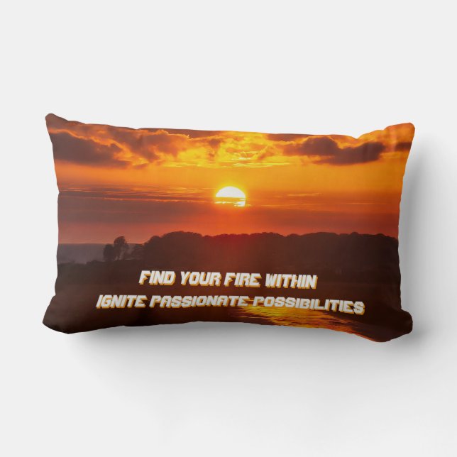 Cojín Lumbar "Encuentra tu fuego dentro" (Reverso )