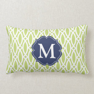 Cojín Lumbar Enrejado moderno verde elegante personalizado