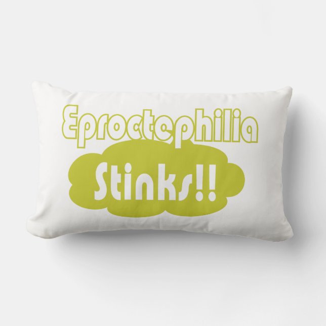 Cojín Lumbar ¡¡Eproctophilia Apesta!! (Anverso)