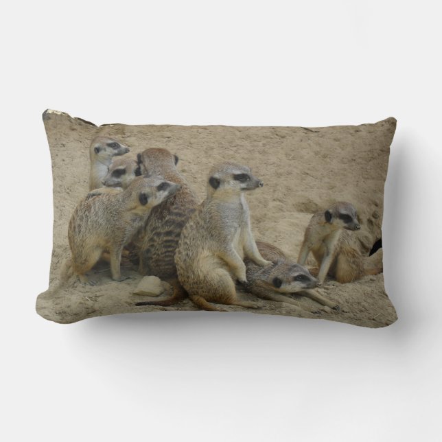 Cojín Lumbar Erdmännchen familia como Dekokissen (Anverso)