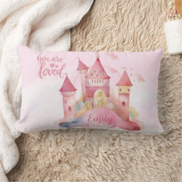 Cojín Lumbar Eres el palacio amado en la nube rosa