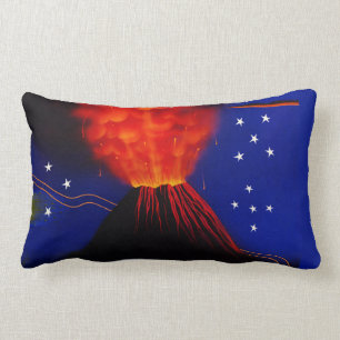Cojín Lumbar Erupción del volcán y de las estrellas