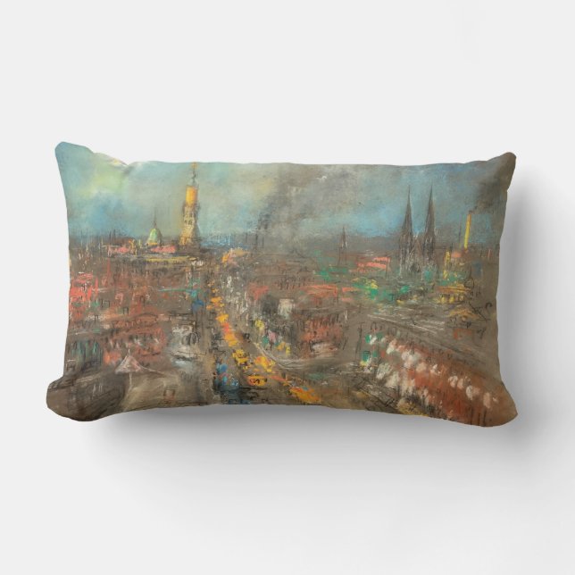 Cojín Lumbar Escena callejera en Indianápolis (Indiana, Estados (Anverso)