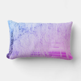 Cojín Lumbar Escena de nieve púrpura