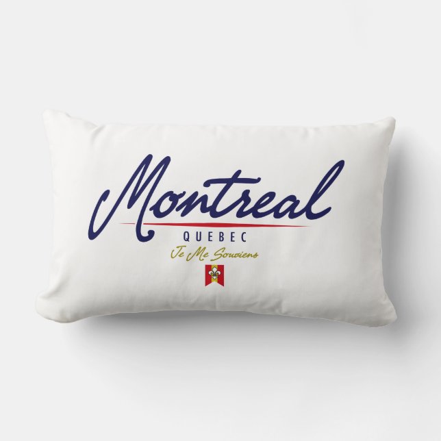 Cojín Lumbar Escritura de Montreal (Anverso)