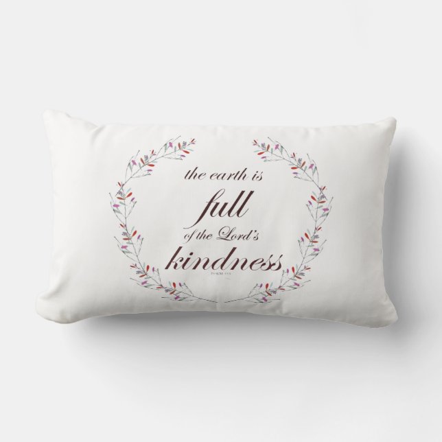 Cojín Lumbar Escritura, Salmo 33, Amabilidad Total (Anverso)