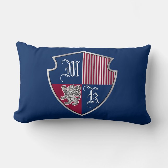 Cojín Lumbar Escudo del león de la plata del emblema del (Anverso)