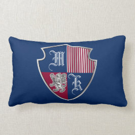 Cojín Lumbar Escudo del león de la plata del emblema del