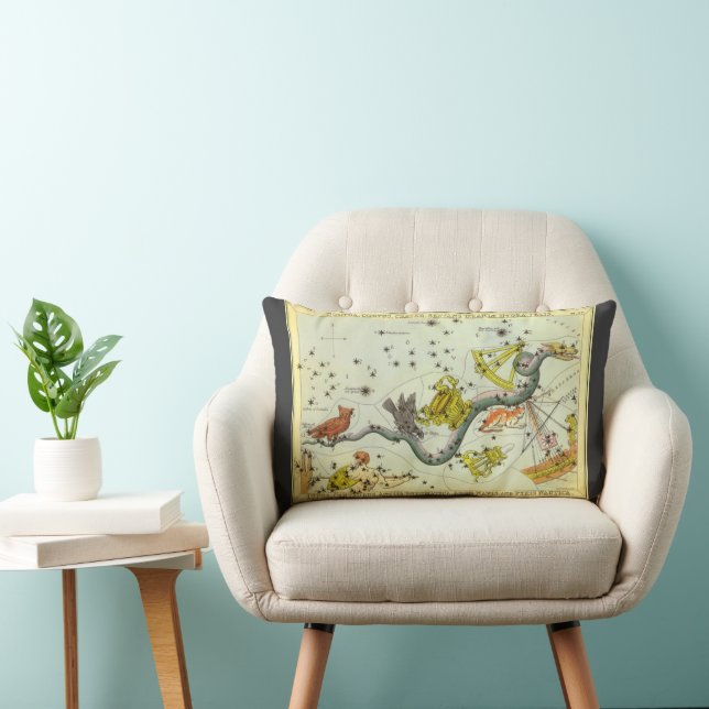 Cojín Lumbar Espejo de Urania, mapa celestial de astronomía vin (Silla)