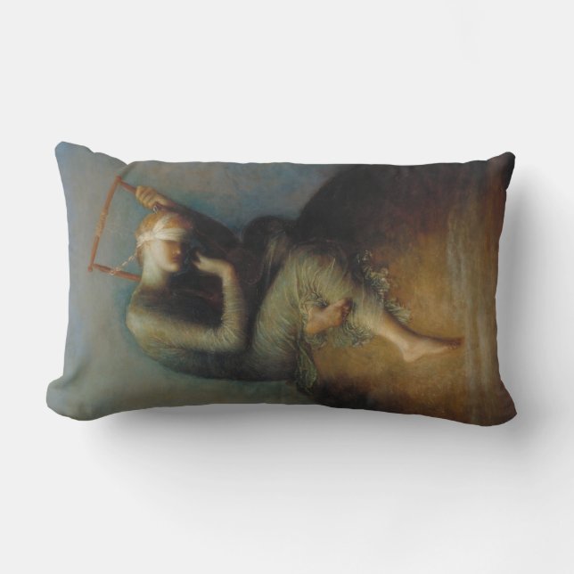 Cojín Lumbar Esperanza (de George Frederick Watts) (Anverso)