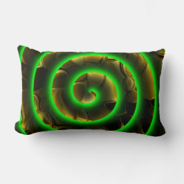 Cojín Lumbar Espiral verde sobre imagem, ilusão de profundidad