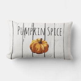 Cojín Lumbar Espuma de especias de calabaza en otoño Shiplap