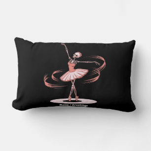 Cojín Lumbar Esqueleto de Halloween Ballerina Ballet Disfraces 