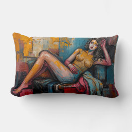 Cojín Lumbar “¿Está funcionando éste?” – Retrato de Jasmine