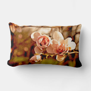Cojín Lumbar Estado de ánimo de magnolia en rosa