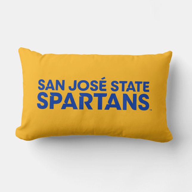 Cojín Lumbar Estado Spartans Wordmark de San Jose (Anverso)