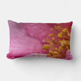 Cojín Lumbar Estambres de flores de camellia rosa