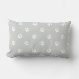 Cojín Lumbar Estampa de pata de animal gris