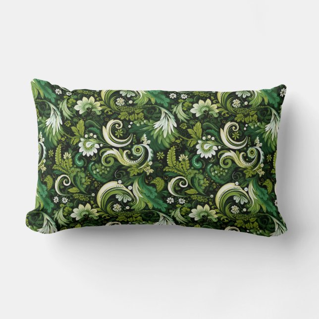 Cojín Lumbar Estampa Paisley (Anverso)