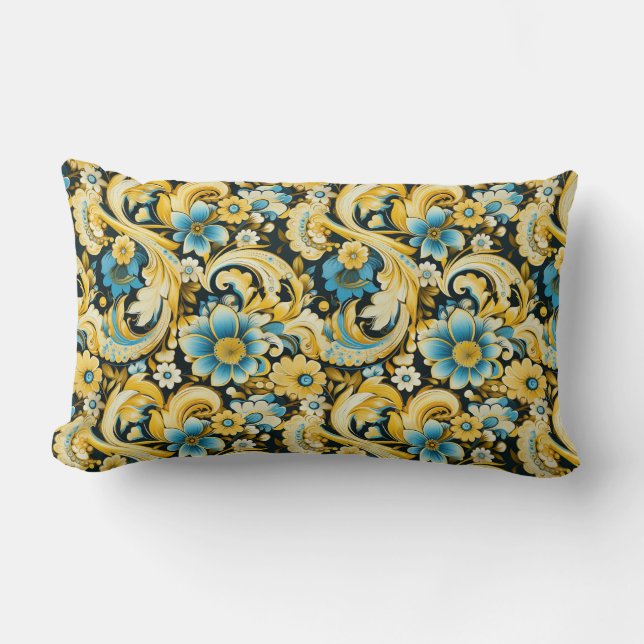 Cojín Lumbar Estampa Paisley (Anverso)
