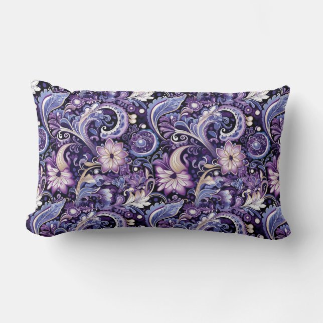 Cojín Lumbar Estampa Paisley (Anverso)