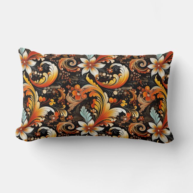 Cojín Lumbar Estampa Paisley (Anverso)