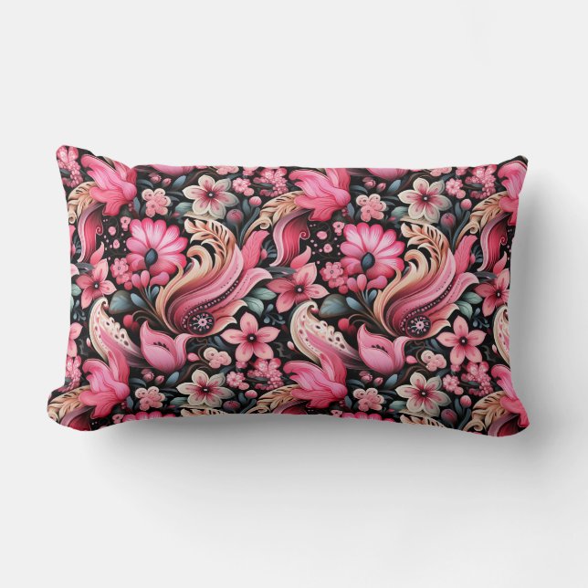 Cojín Lumbar Estampa Paisley (Anverso)