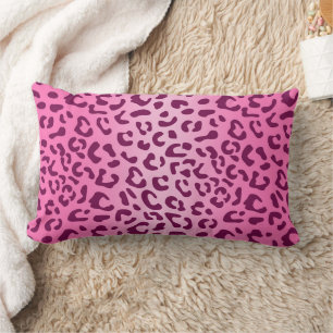 Cojín Lumbar Estampado de leopardo rosa elegante
