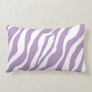 Cojín Lumbar Estampado de zebra púrpura salvaje femenino