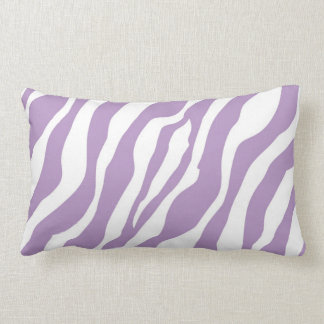 Cojín Lumbar Estampado de zebra púrpura salvaje femenino