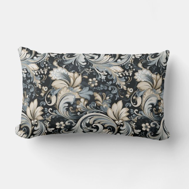 Cojín Lumbar Estampado Paisley (Anverso)