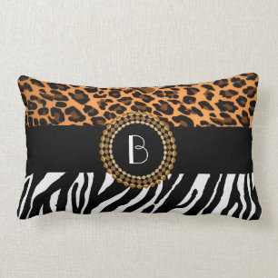 Cojín Lumbar Estampados de animales elegantes cebra y modelos