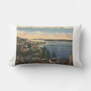 Cojín Lumbar Estilo de época del Newport VT Lake Memphremagog d