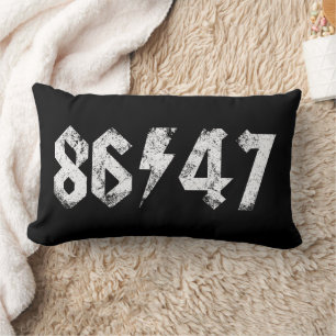 Cojín Lumbar Estilo de rock 80 retro anti Trump