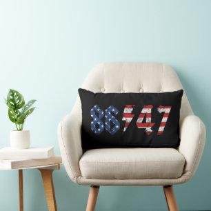 Cojín Lumbar Estilo de rock 80 retro anti Trump