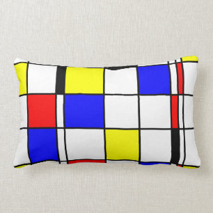 Cojín Lumbar Estilo del arte de Mondrian